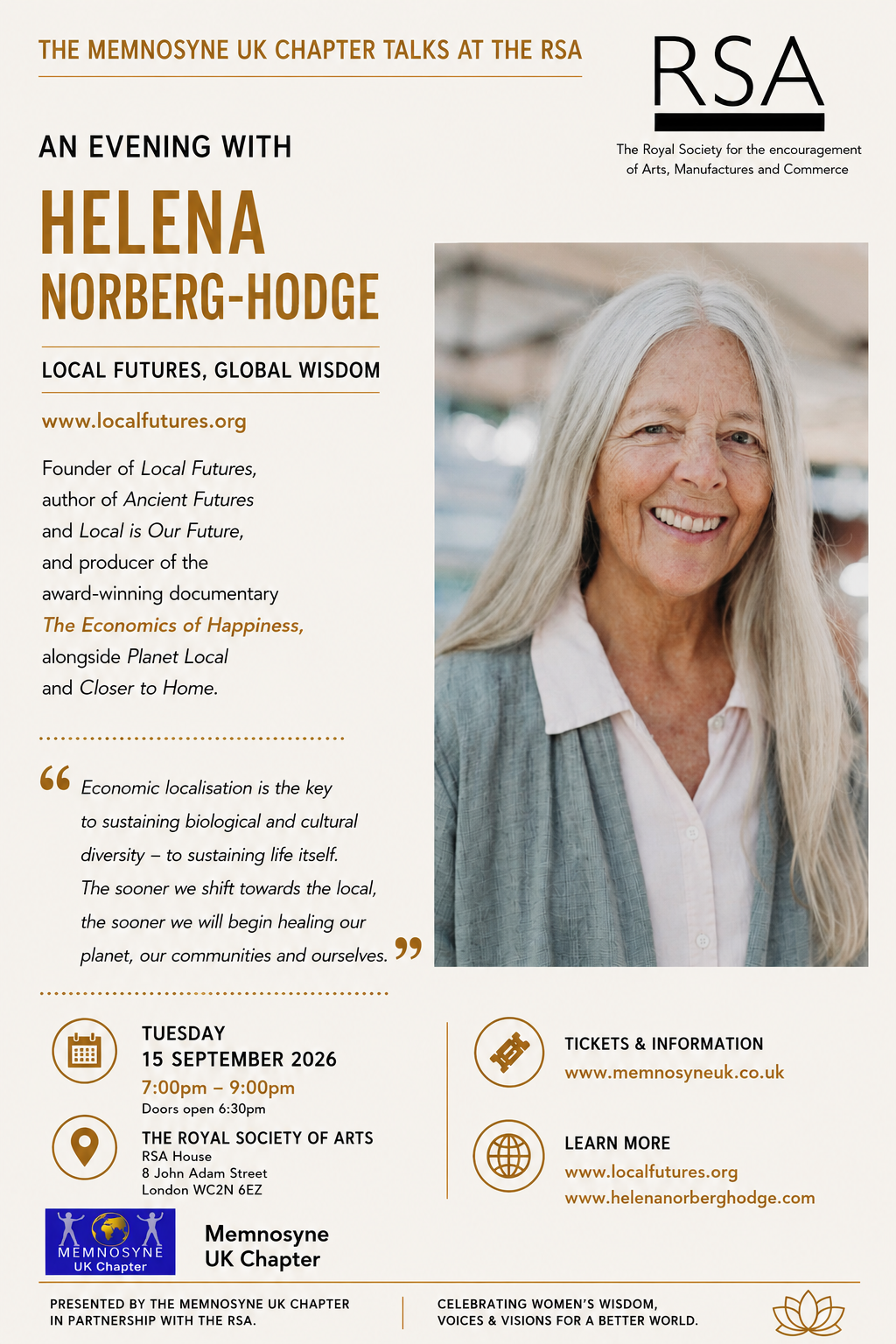 Helena Norberg-Hodge RSA