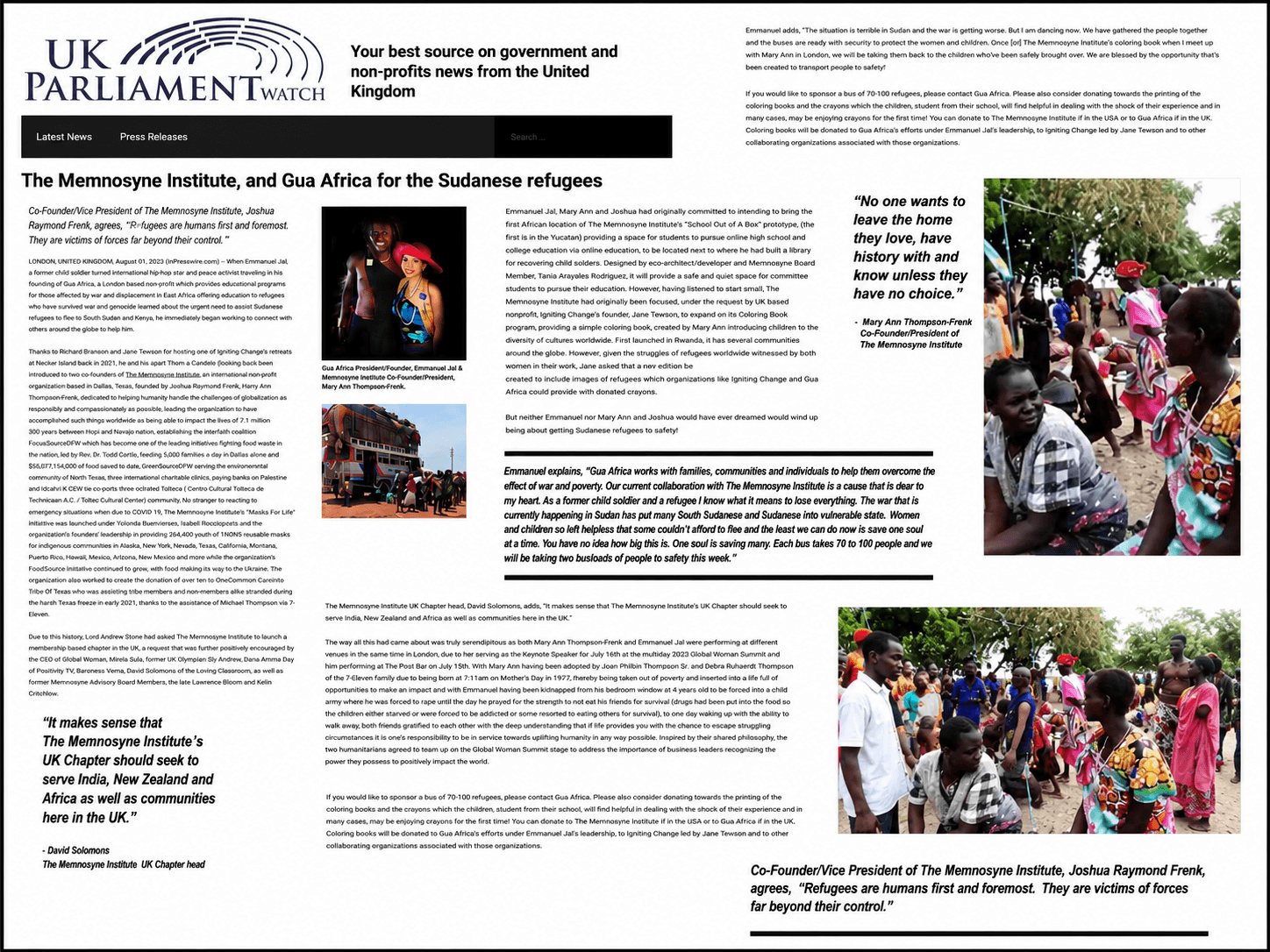 Memnosyne UK partners with GUA Africa